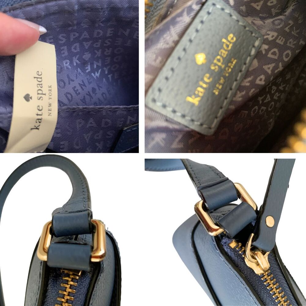 Kate Spade Smoky Blue Crossbody Bag Adjustable Strap Front Pocket - Picture 8 of 10